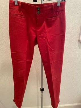 Cartonnier Red Cropped Ankle Pants